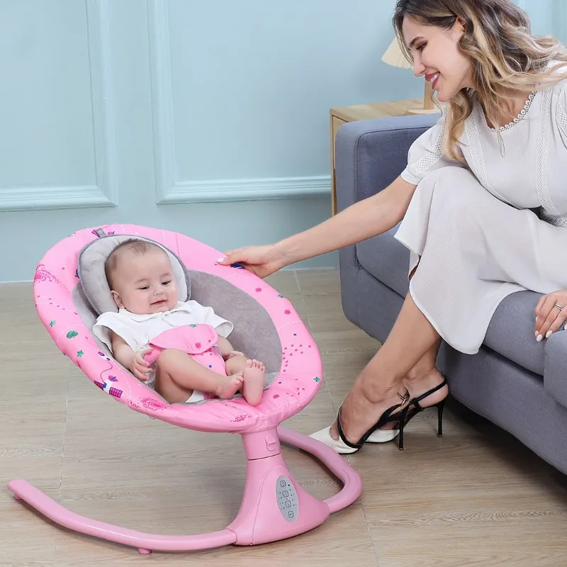 

Electric Rocking Chair for Baby, Adjustable Angle Folding and Washing Newborn Sleeping Cradle Bed Baby Rocker Baby Bouncer