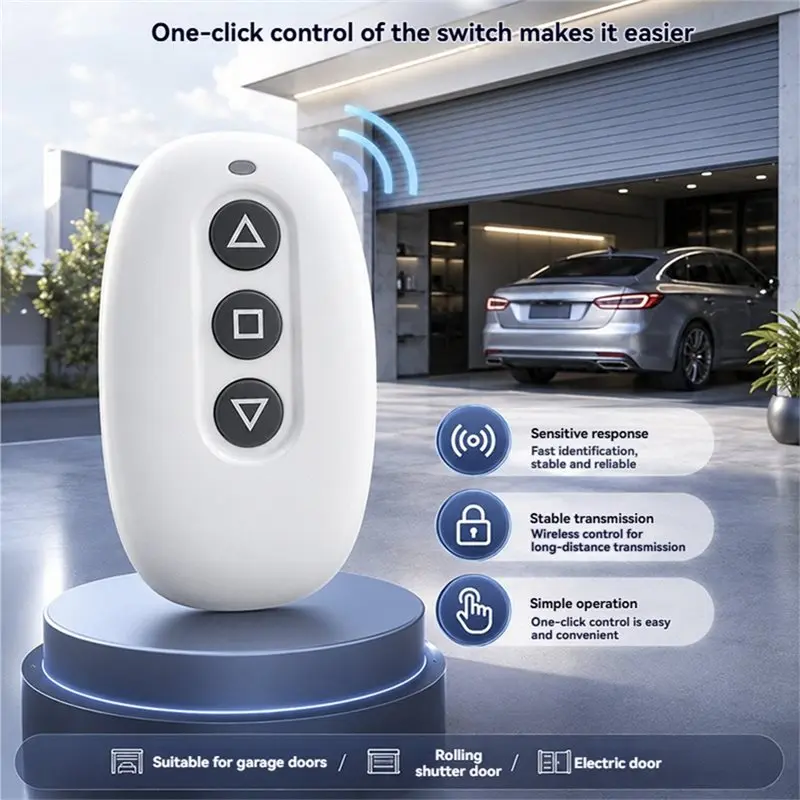 Smart Portable Remote Control 433Mhz Universal Cloner For Gate Garage Door Learning Code 1527 Forwad-Reverse Motor A