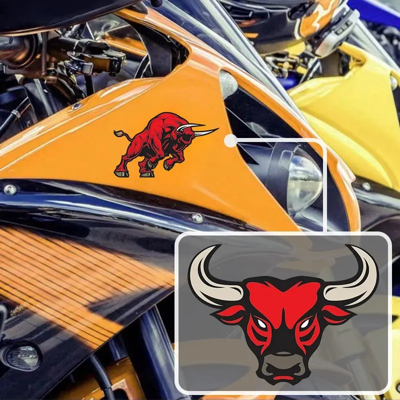 Calcomanía de vinilo impermeable, adecuada para paneles laterales de motocicletas, tanques de combustible, calcomanía decorativa para motocicletas Red Bull.