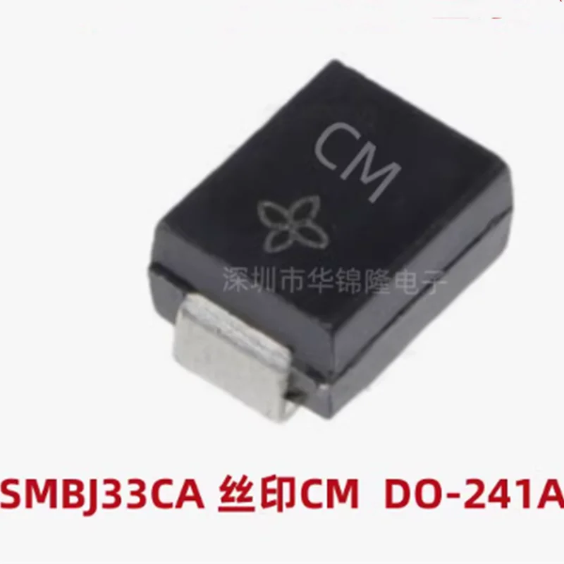 10PCS/LOT TVS tube SMBJ33CA DO-214AA marking  CM 33V bidirectional SMB transient suppression diode