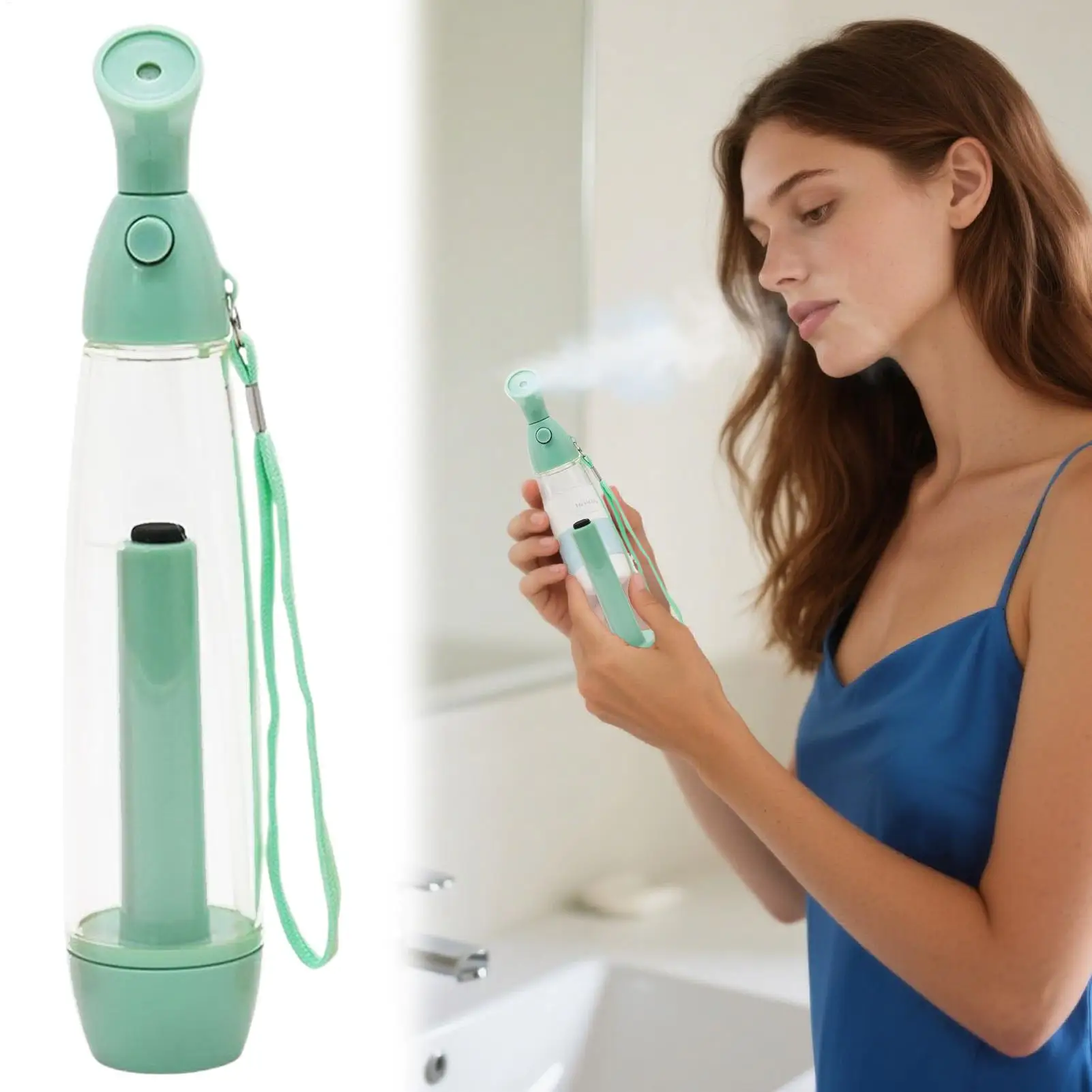 Manual Bottle Pump Mister Set Refillable Water Mister Women Face Moisturizing Mist Sprayer Summer Cooling Water Sprayer