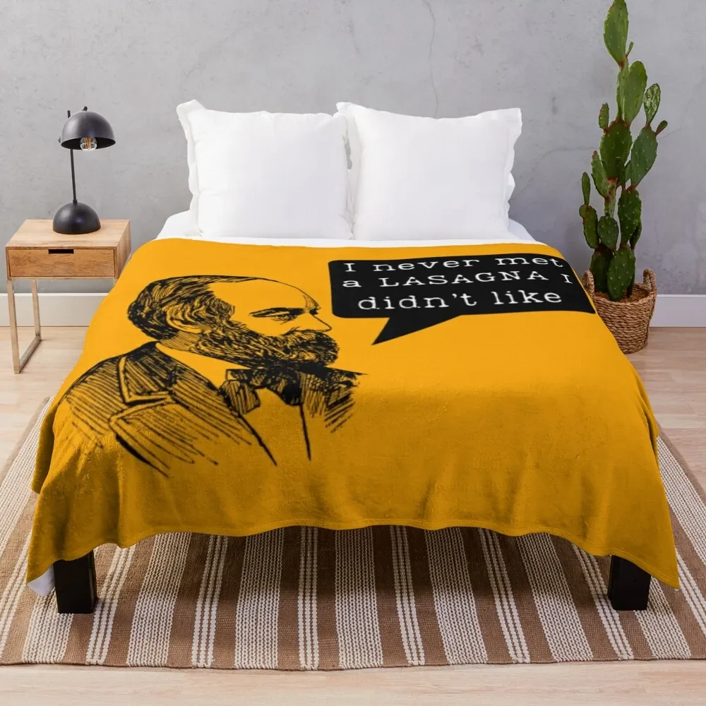 

Lasagna James Garfield Throw Blanket Decorative Sofas Shaggy for winter Fashion Sofas Blankets