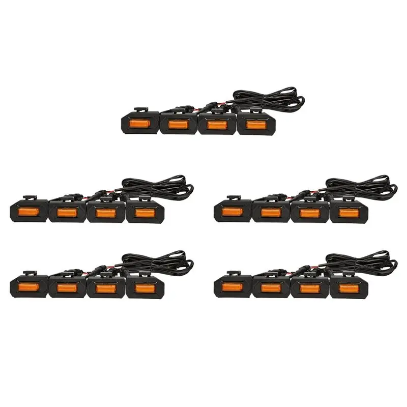 

20PCS LED Front Grill Lights For Toyota Tacoma Raptor TRD Off Road Sport 2020 2021 External Grille Lamps, Amber Light-T48C