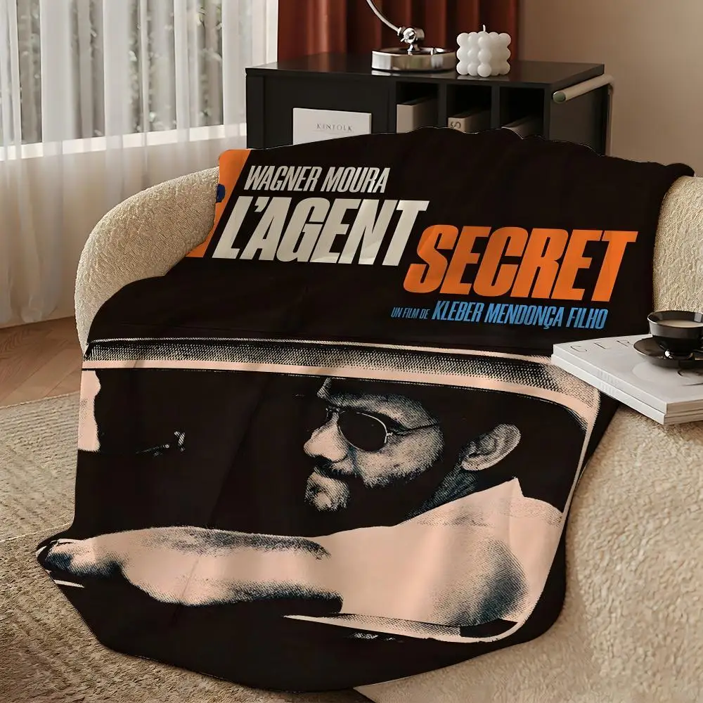 book T-The Secret Agent-t Throw Warm Soft Flannel Blanket, Multi-use for Sofa Bed Camping Travel Nap