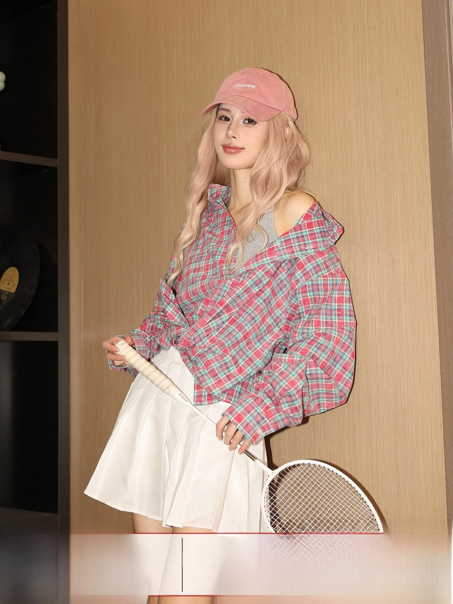 

American Sle Pure Cotton Plaid irt Women's Loose Fit Lazy Feel Spring Outerwear Casual Long Sve Button up Top