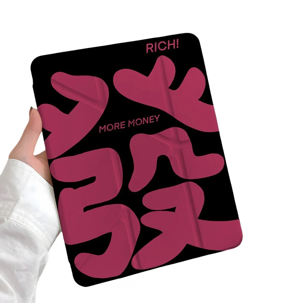 Rich Money Pen Slot Tablet Case For Mini7 6 iPad Pro 2024 2022 2021 2020 2019 2018 2017 11 10 9 8 7 6 5 Air7 6 5 4 3 2 1 Cover