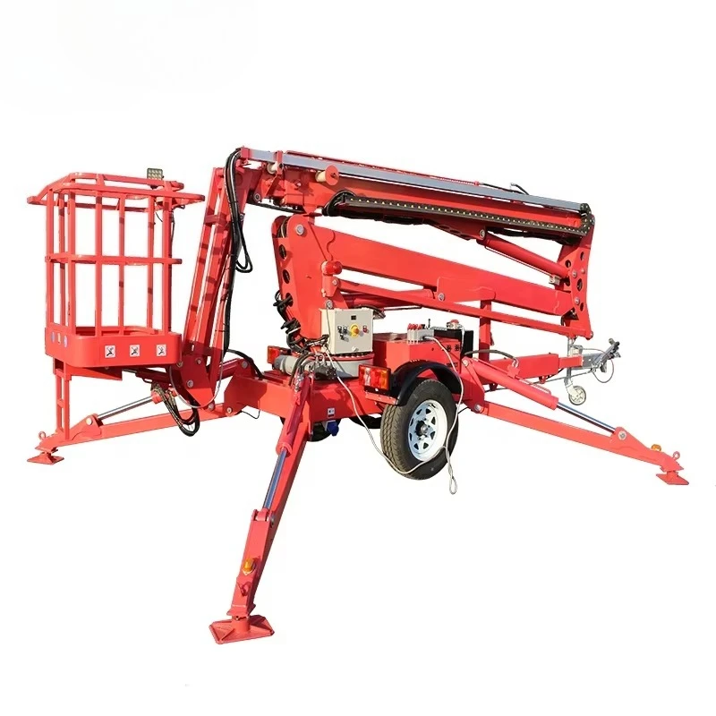 Customized Factory Gate Sale Towable Articulated Hydraulic Boom Lifting Machinery And Equipment