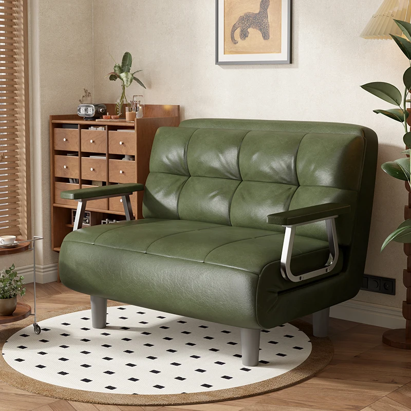 Schlafsofa, faltbar und doppelt nutzbar, im mittelalterlichen Stil, Einzel- und Doppelbett für kleine Wohnungen, Wohnzimmer, Balkon, Teleskopbett
