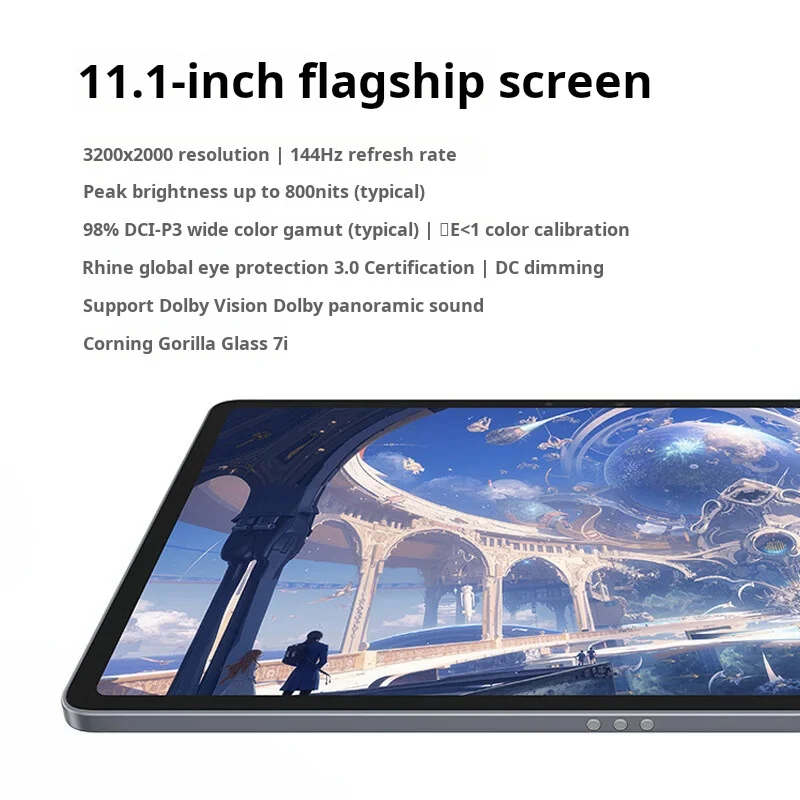 Lenovo Xiaoxin Pad pro GT 11,1 ''128GB 256GB Snapdragon 8 Gen3 144Hz 3,2 K LCD 13MP cámara 8860mAh 68W tableta de carga