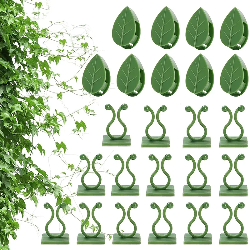 10/20/30Pcs Plant Climbing Wall Fixture Clips Rattan Vine Fixer Self-Adhesive Hook Invisible Garden Binding Clip Wall StickyClip