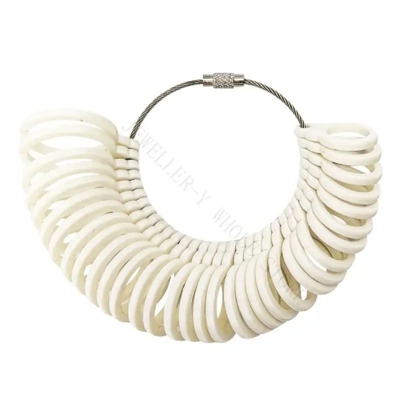 R7UF Vintage Plastic Ring Sizer Jewelry Tool Compact Design for Accurate Measurement