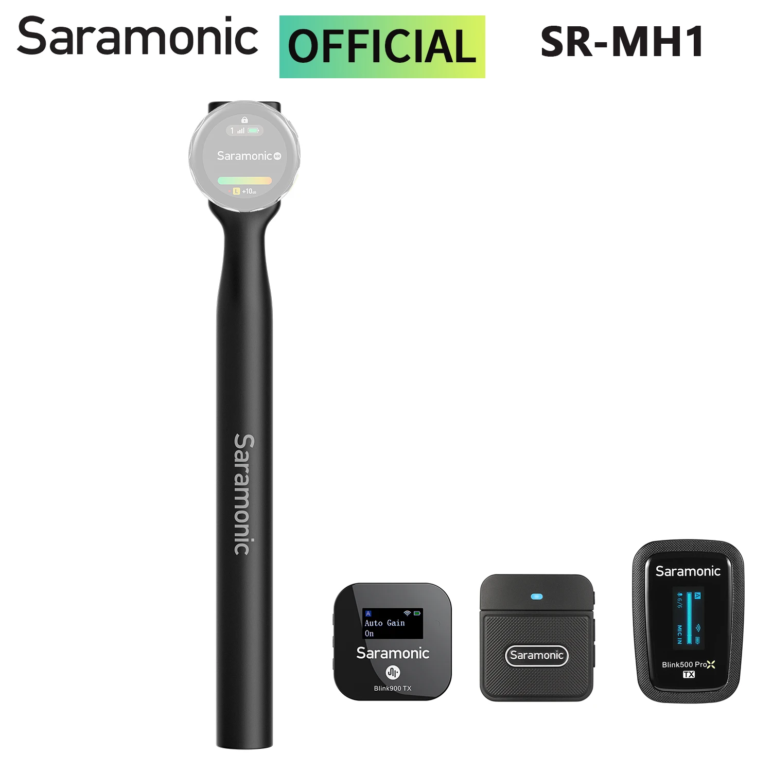 Saramonic SR-MH1 Transmitter Microphone Handheld Holder for Blink900 Blink500 ProX Blink100 BlinkMe Speech Interviews Journalism