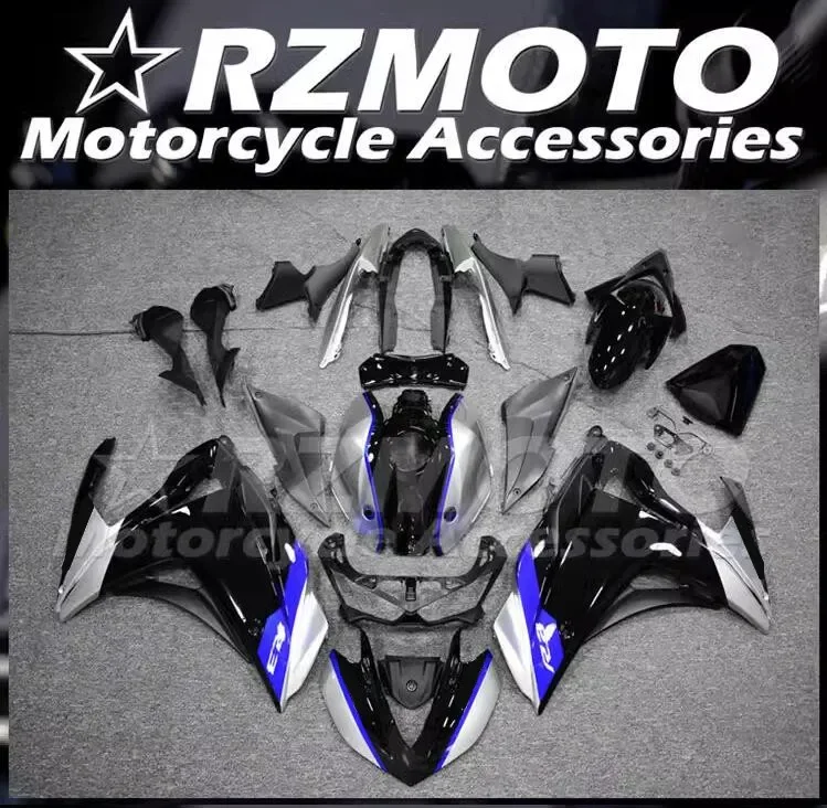 

4Gifts New ABS Fairings Kit Fit For YAMAHA YZF- R3 R25 15 16 17 18 2015 2016 2017 2018 Bodywork Set Custom Black Silver