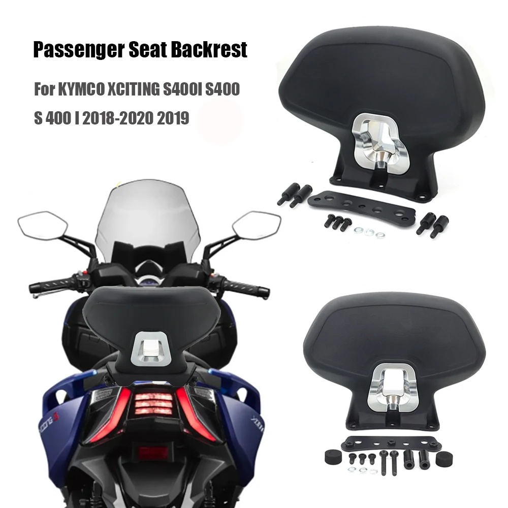 

NEW For KYMCO XCITING S400I S400 S 400 I 2018-2020 2019 Motorcycle Black Rear Passenger Seat Backrest Cushion Back Rest Pad