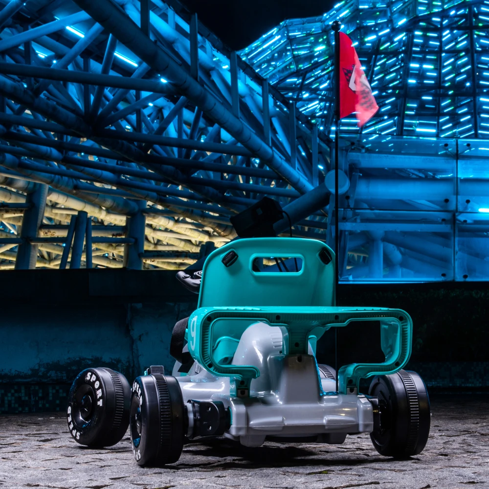 Newest 12V Battery-Powered Electric Go-Kart Unisex Pedal Ride-On Toy with Small Wheels Kids Plastic Design Model