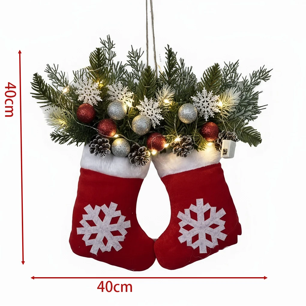 اكاليل مهرجان وميض لمحاكاة يوم عيد الميلاد مضيئة متينة الجمال مضاءة إكليل عيد الميلاد تعليق #6