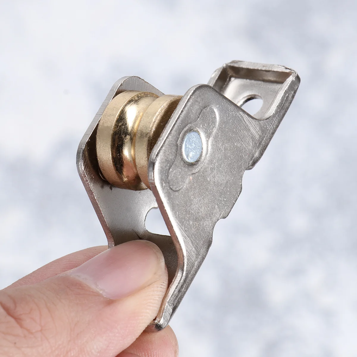 سبيكة الستار السكك الحديدية المسار بكرات 4 قطعة نافذة معدنية وشاح بكرة محامل لشرائح قضيب الباب #2