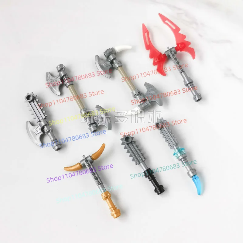 

MOC Building Blocks Compatible Accessories Package Mace Double-edged Toys Assembled and Assembled.