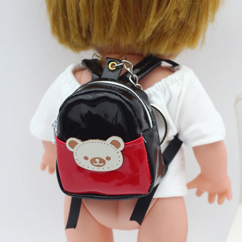 Dollhouse Miniature Doll Backpack Schoolbag Ornament Mini Backpack Model For Dollhouse Home Scene Decor Doll Photography