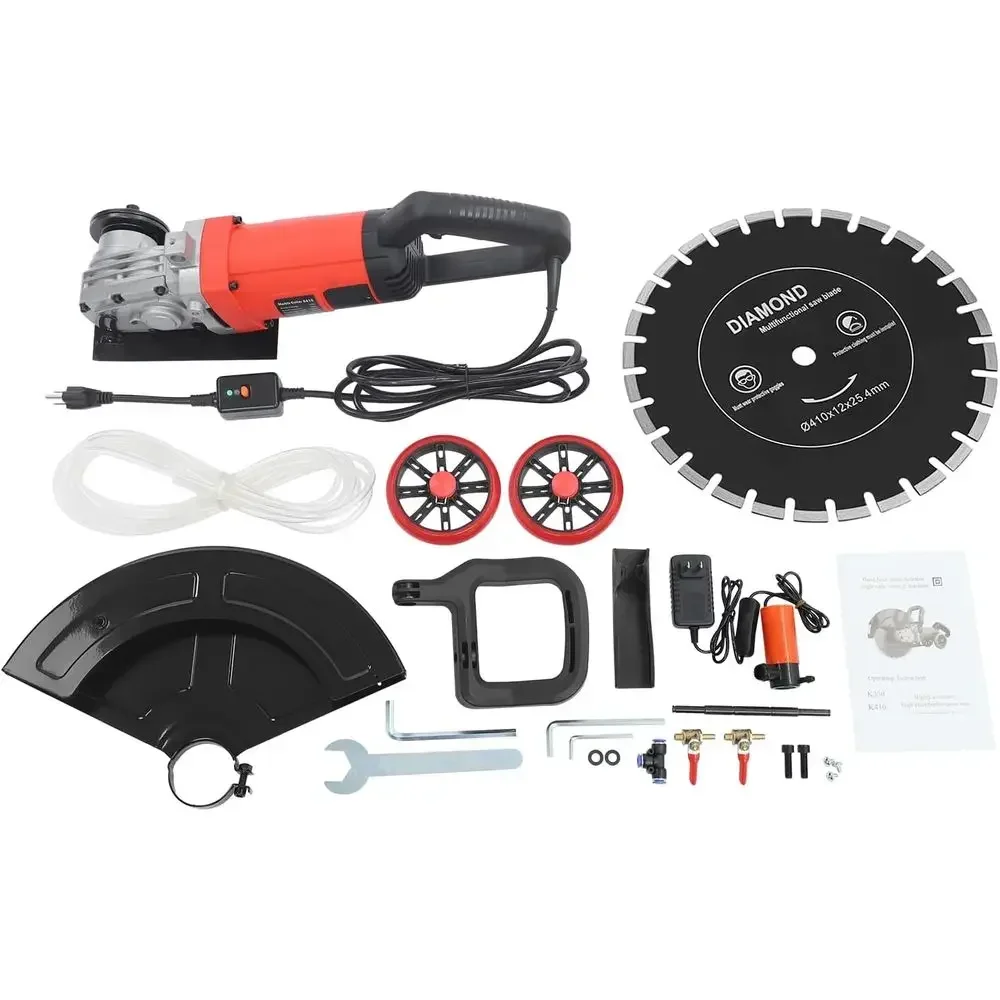 16 Inch 3000RPM  Wet Dry Concrete Circular Saw with Blade Water Pump Adjus  Depth Concrete
