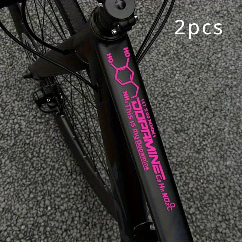 2Pcs Dopamine Formula Waterproof Vinyl Sticker, Decal for Motorcycle & MTB Frame Decor