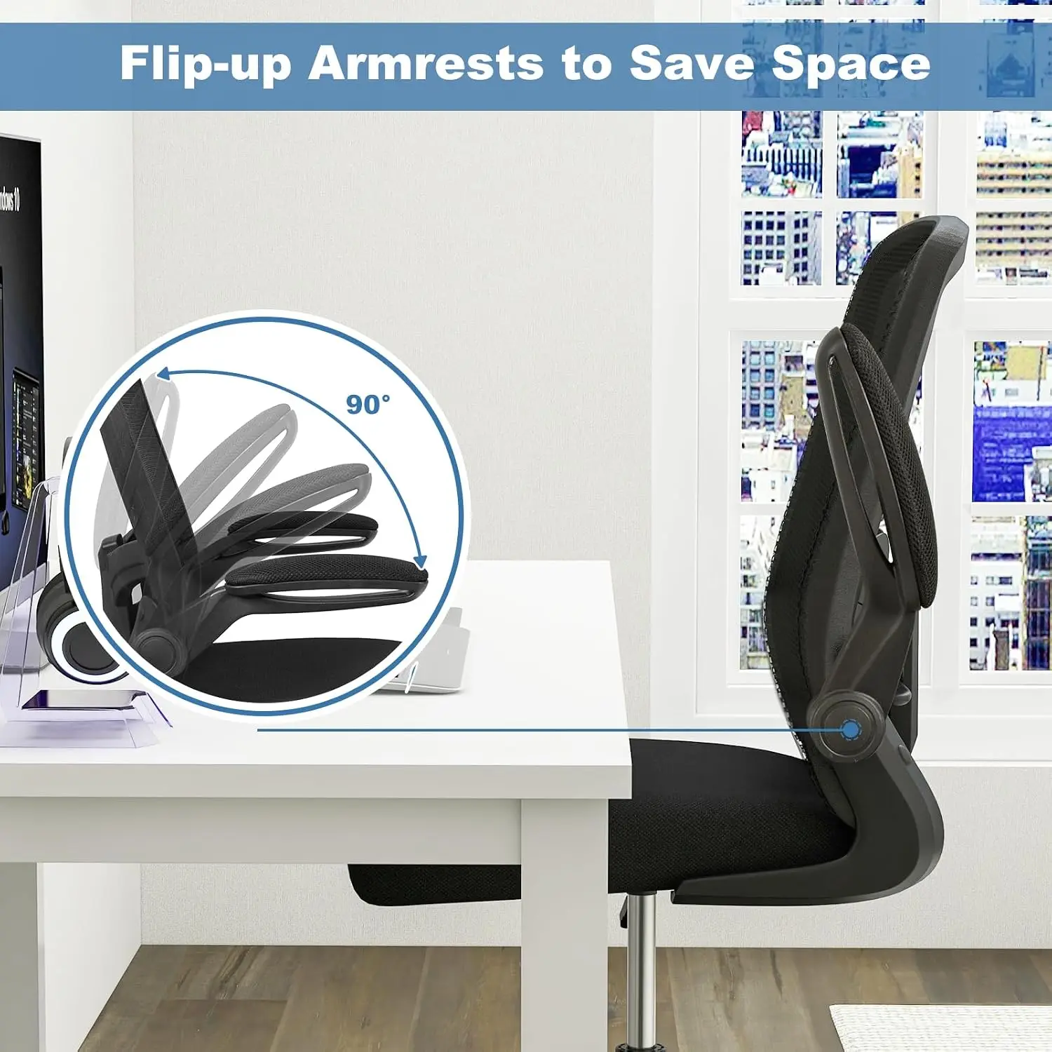 Drafting Chair with Armrest & Footrest Ring, Tall Executive Computer Chair with Lumbar Support for Home Office, Customized