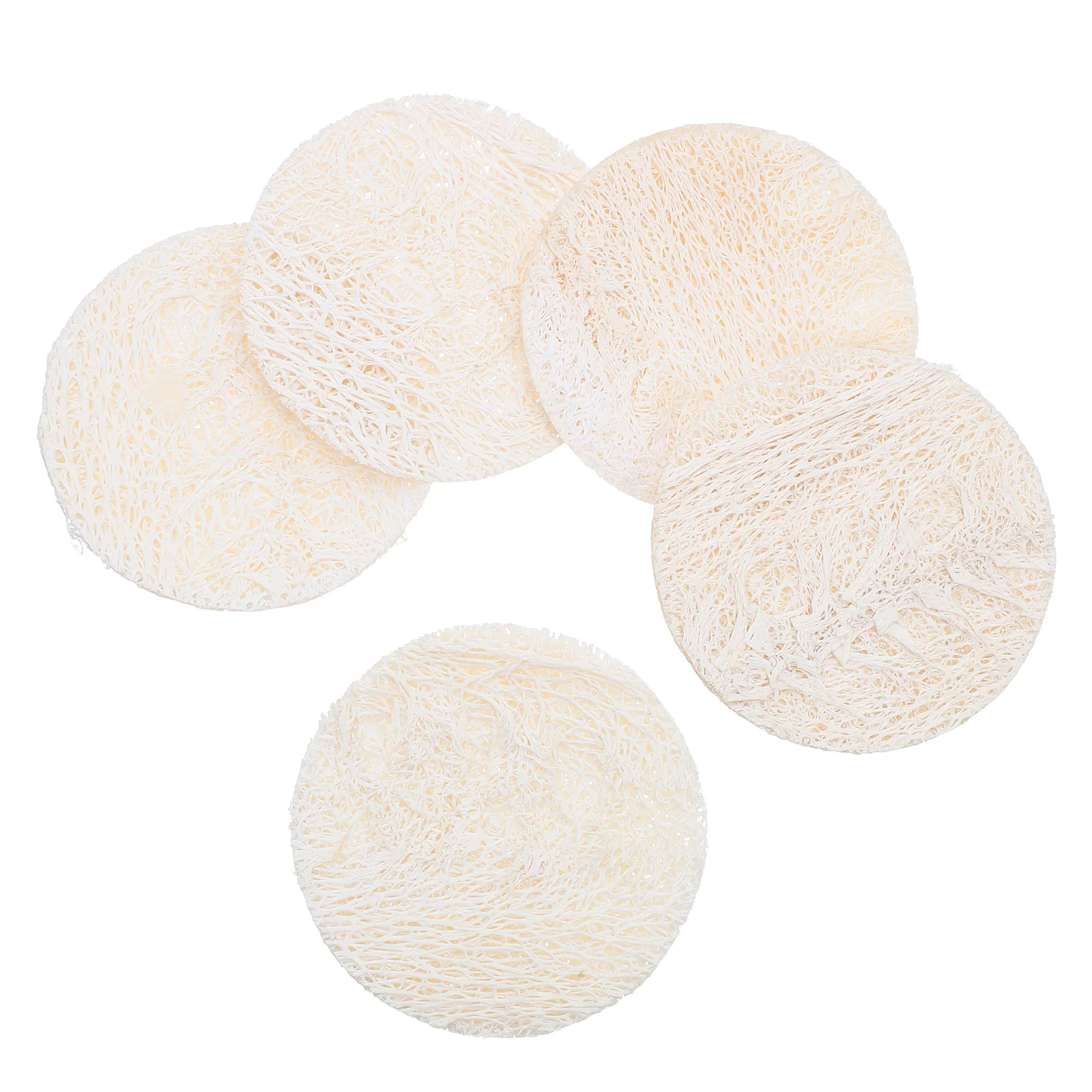 5 個のメイク落としパッドヘチマ天然バススクラブスポンジシャワー皮膚スクラブパッド男性女性用角質除去クレンザー