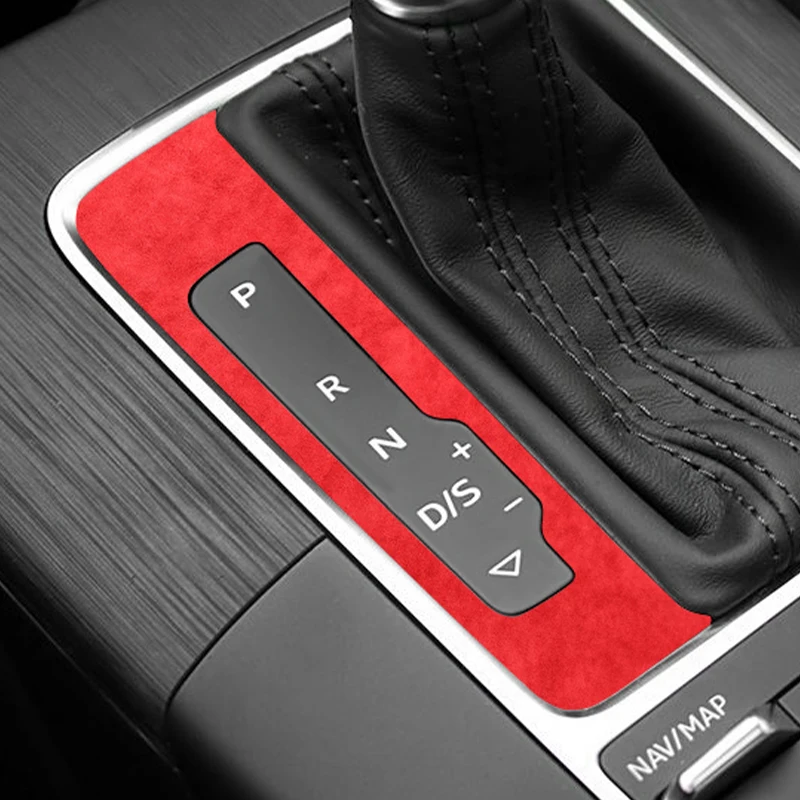 For Audi Sport 8V A3 S3 (2014-2019) Gear Shifter Cover Panel Trim Stickers Made of Alcantara Car Interior Tuning Accessories view 6