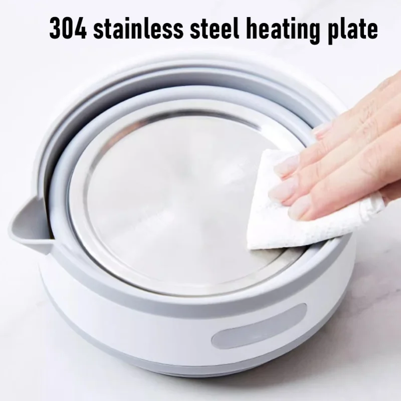 600W Foldable Electric Kettle Portable Travel Mini Kettle 0.6L Heating Cup With 304 Stainless Steel Heating Plate 220V