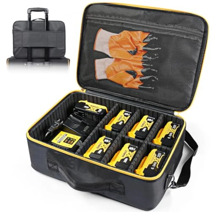 

Extra Large Battery Case for Dewalt/Milwaukee/Ryobi 12V/18V/20V Battery and Charger Tool Batteries Organizer Case for DEWALT Ho