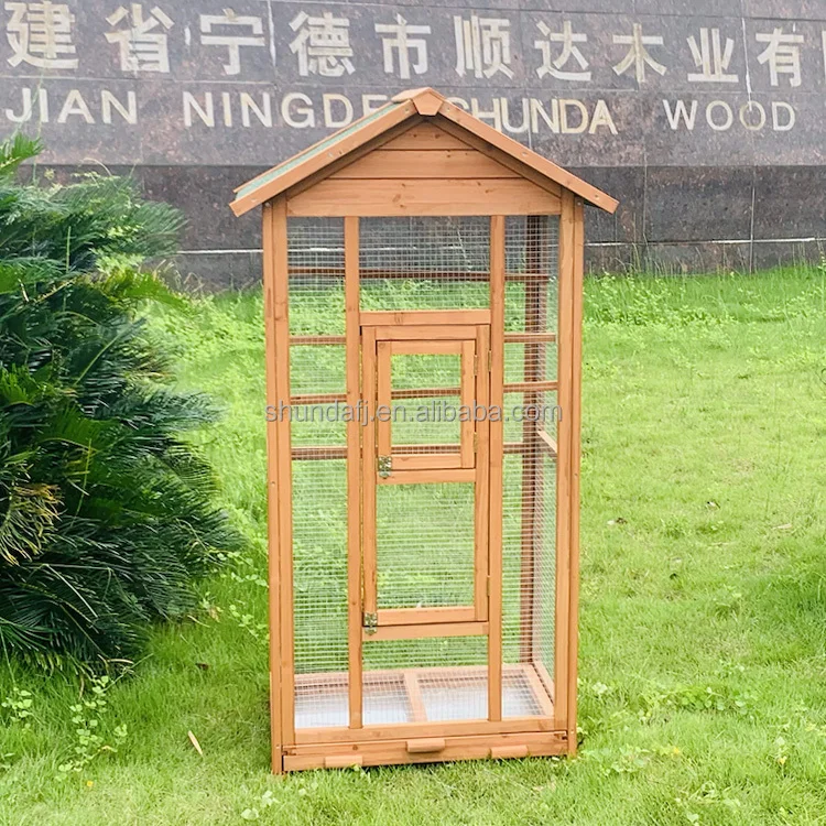 Custom SDB002 Design Cheap Large Wooden Pigeon Parrot Quail Bird Aviary Bird Cages Cages Outdoor