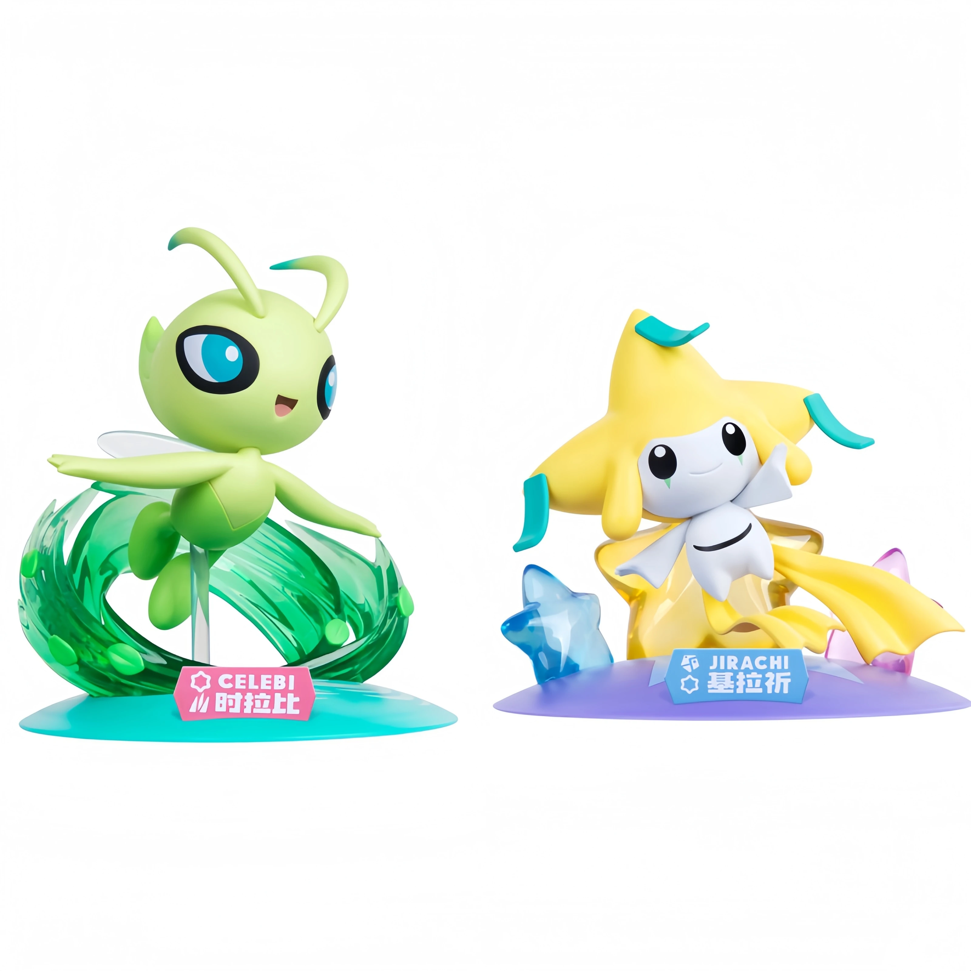 

Pokemon Anime Jirachi Celebi Original Genuine Action Figures Collect Model Ornaments Children's Toys Birthday Gifts