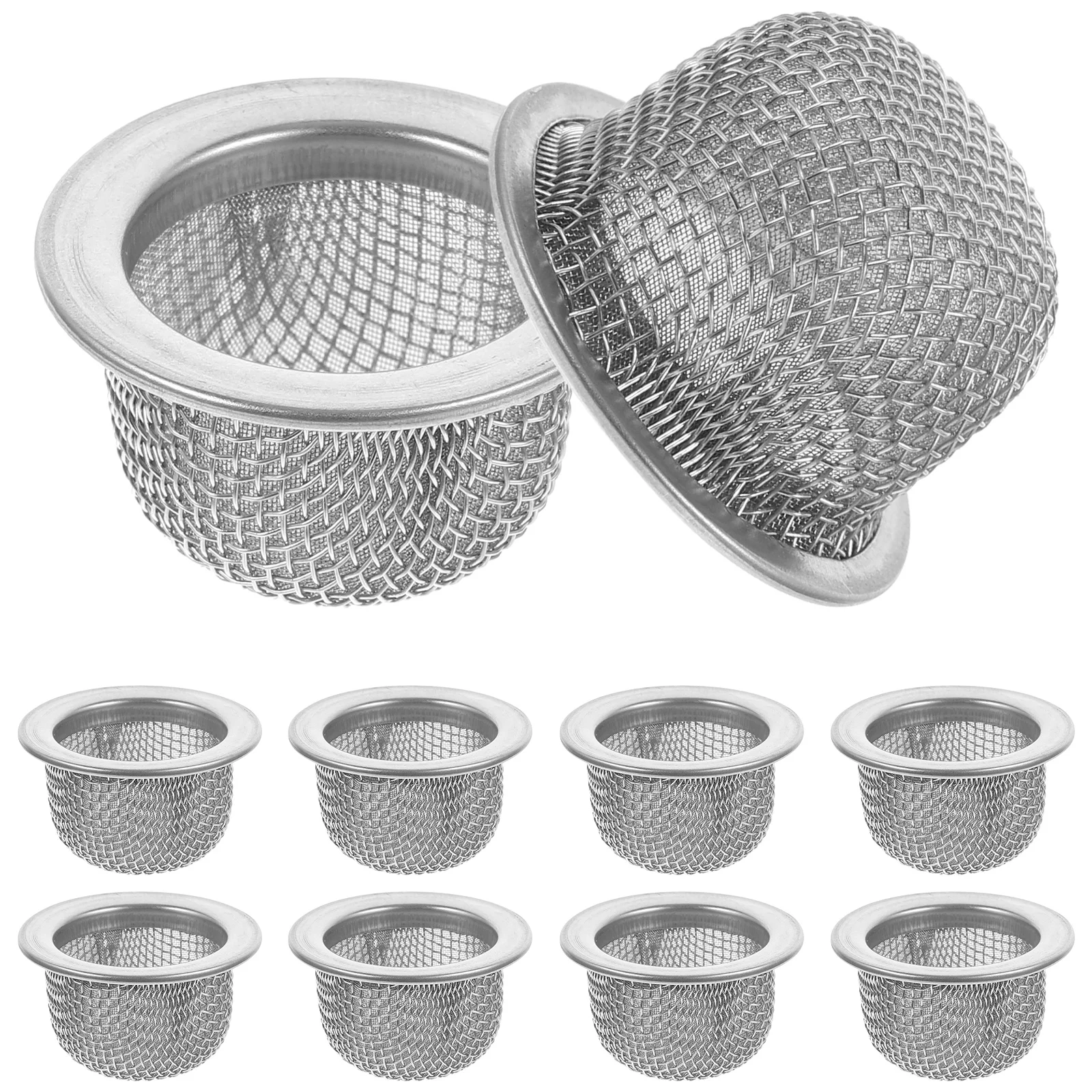 

10 Pcs Metal Cocktail Mesh Filter Bartenders Strainer Stainless Steel Whiskey Smoker Screen for