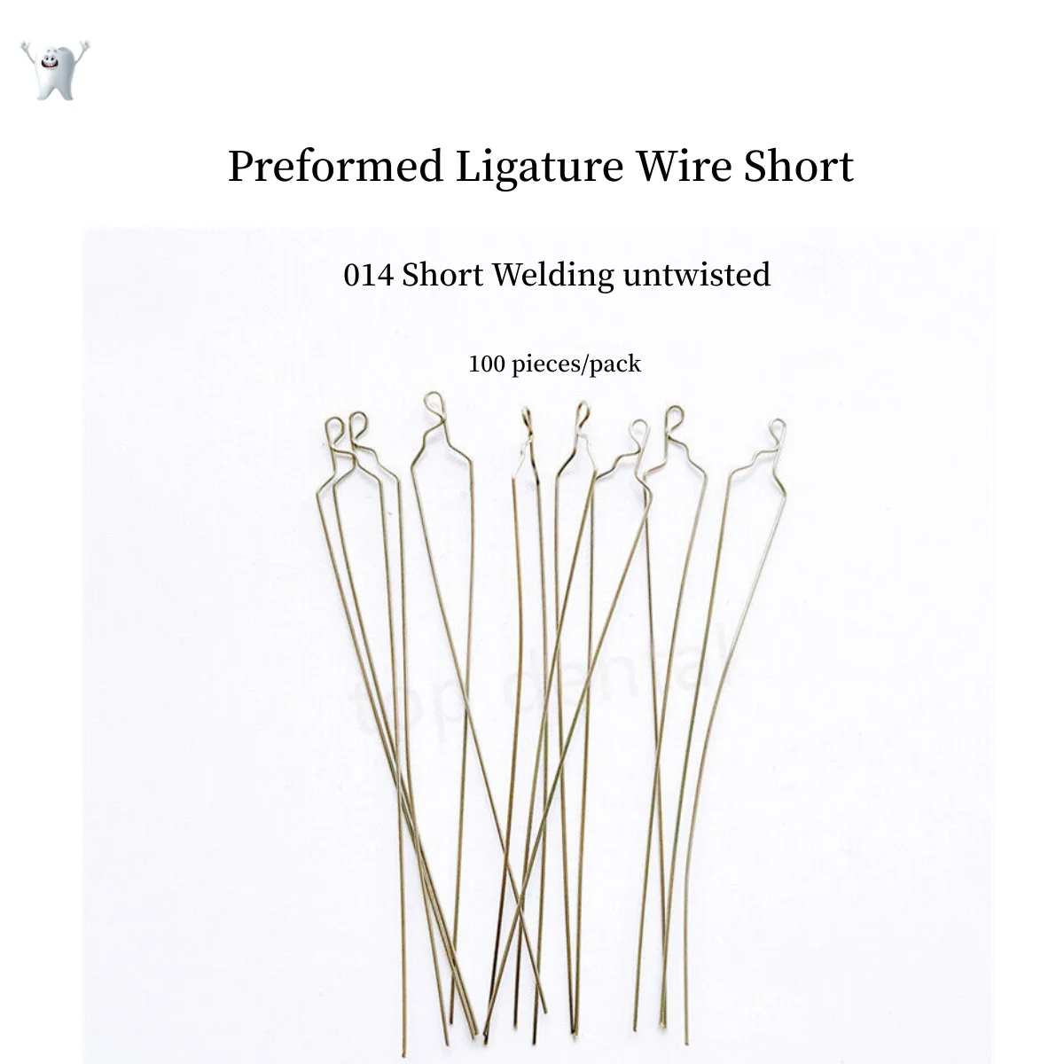 

014 Dental Preformed Ligature Wire Short Welding Non Screwing Tail 100pcs/pack