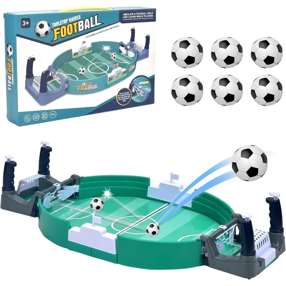 Tabletop Football Games, Mini Table Soccer with 6 Footballs