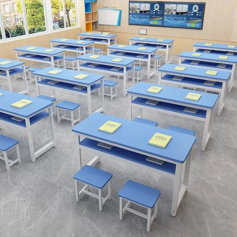 Primary and secondary school students' desk and chair combination, cram school single double double-layer training table