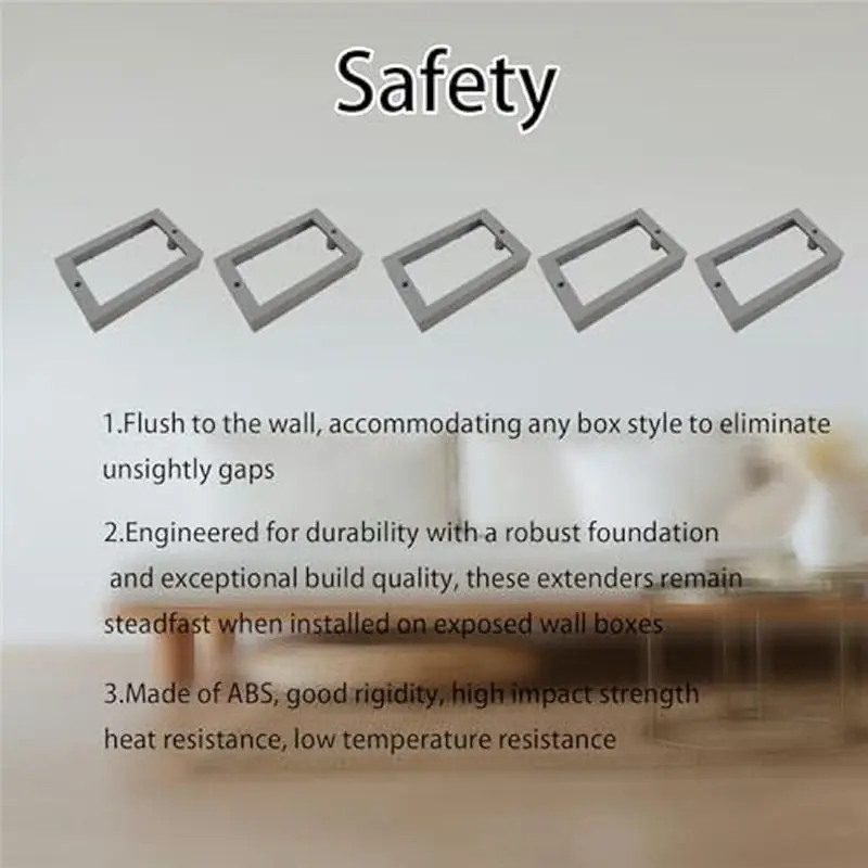 A53Q-1/2Inch Single Gang Outlet Box Extender-Electrical Box Extender Solution For Electrical Outlet Box Switches & Outlets