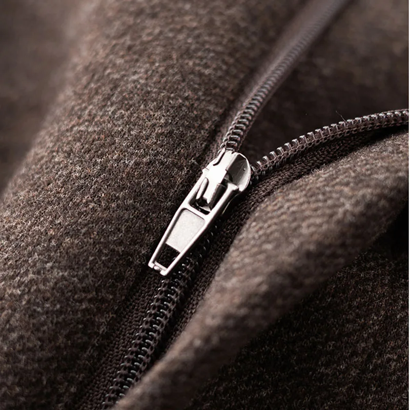 بدلة رياضية كاجوال فضفاضة ناعمة وصديقة للبشرة للخريف والشتاء سميكة ومصقولة في منتصف العمر للرجال #5