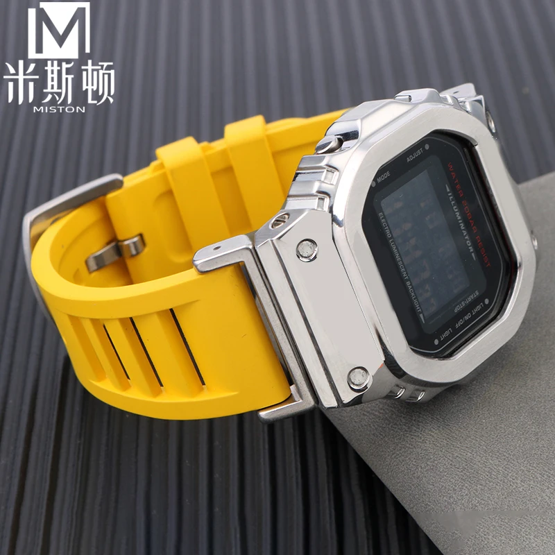 

DW5600 GM5600 strap 16mm fluororuber strap bracelet for G-SHOCK Casio GM-5600 DW-5600 gw-n5610 GW-B5600 DW5610 modified strap