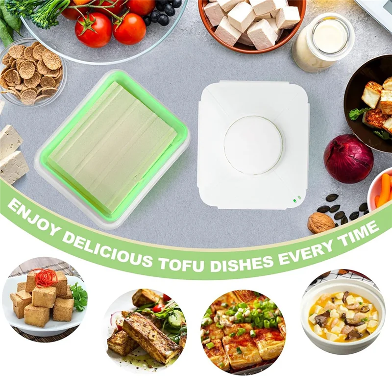 AA63 HOT Tofu Press, Adjustable Tofu Press Dishwasher Safe, Large Vegan Tofu Presser Drainer With Drip Tray, Speed Up Removing