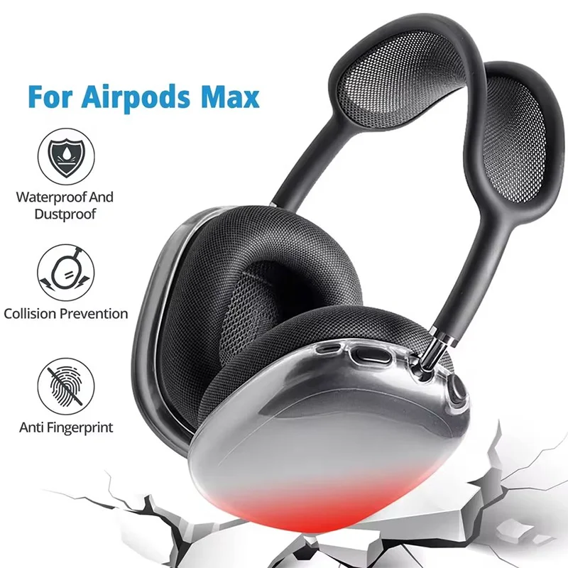 For AirPods Max Transparent Case Soft TPU Anti-Scratch Cover Sleeve Protective Cases For Apple AirPods Max Headphone Accessories image 4