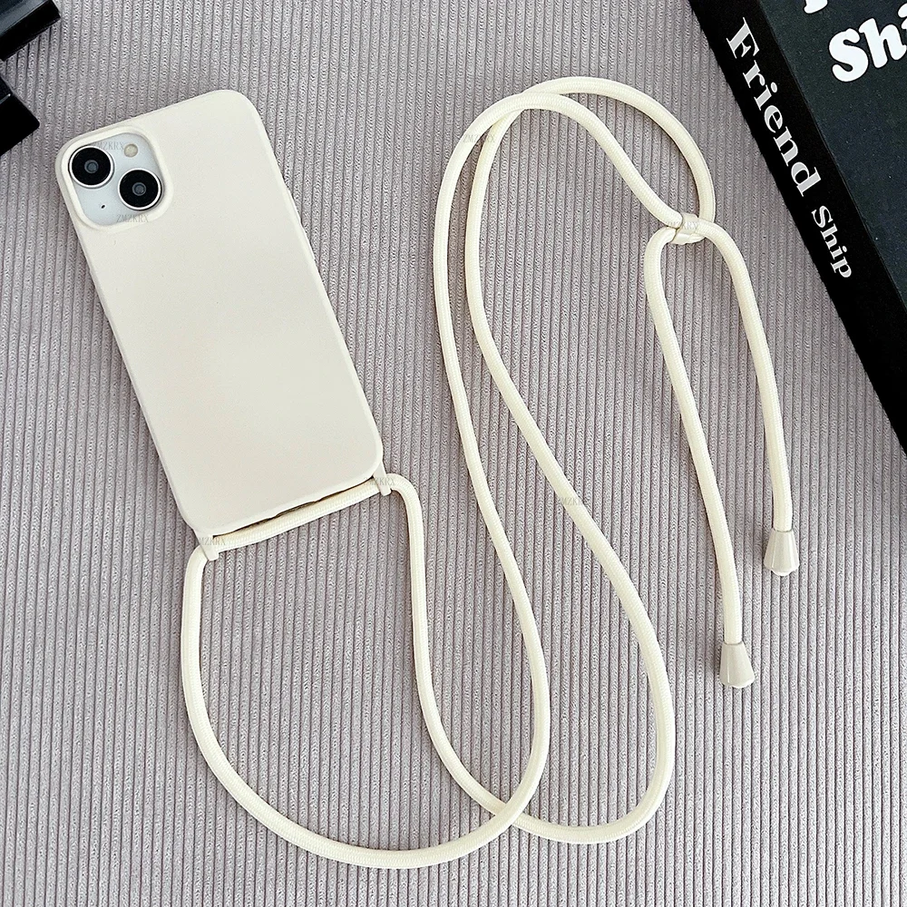 Crossbody-Lanyard-Schlauchhülle aus Flüssigsilikon für iPhone 16 Plus 11 12 Mini 18 17 15 14 13 Pro Max Air mit Halskettenband Weiche Hülle – Detail 15