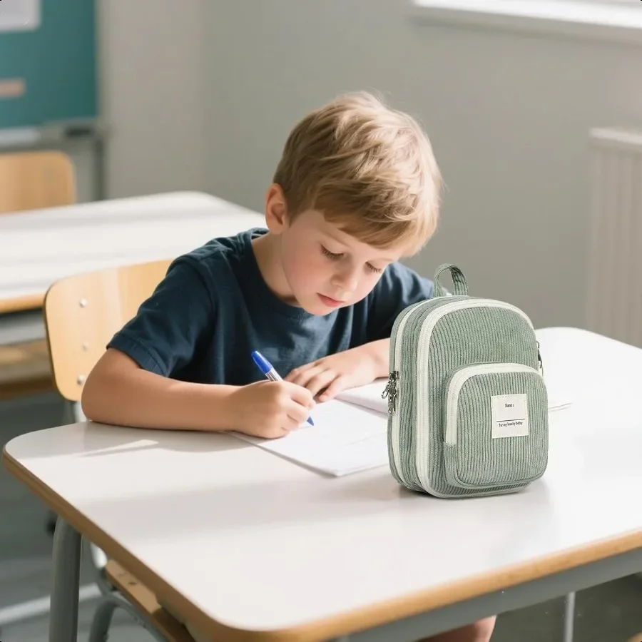 Estuche para lápices LEDAOU, bonito estuche para lápices con cremallera, estuche para lápices de gran capacidad, organizador de imágenes escolares para niñas y niños