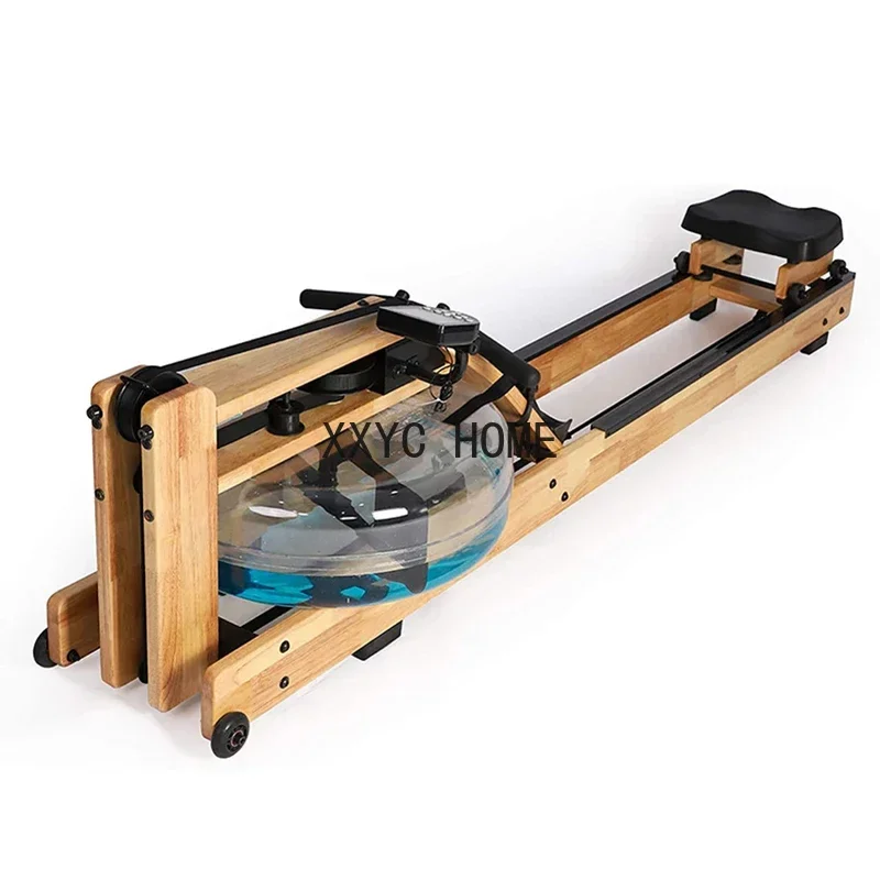 

Household Foldable Rower Oak Aerobic Exercise Water Resistance Wooden Rowing Machine