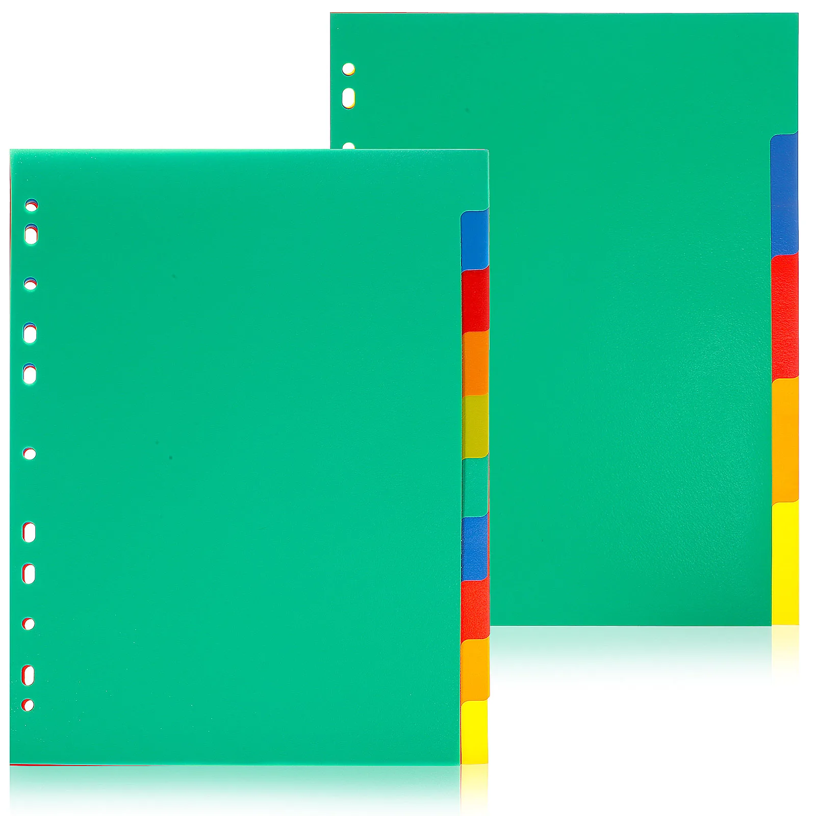 15pcs A4 plastic sorting pages Binder Dividers Index Tabs Multicolor Notebook Planner Tab Dividers Write Erase Tabs