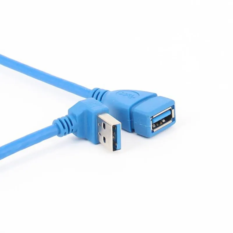 Cable USB macho a hembra USB3.0 90 grados hasta Dpwn ángulo izquierdo derecho macho a hembra Cable de extensión adaptador
