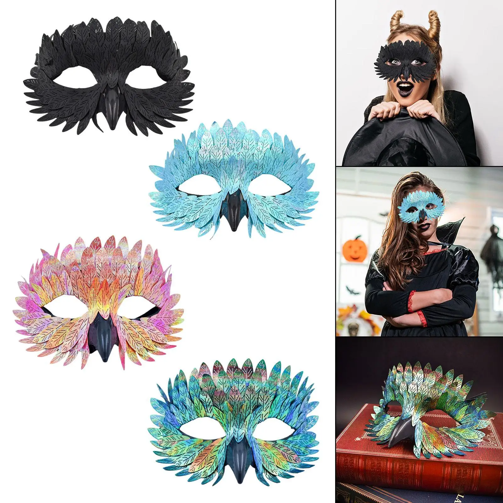 

Halloween Mask Half Face Cover for Party Supplies Carnival Valentine's Day