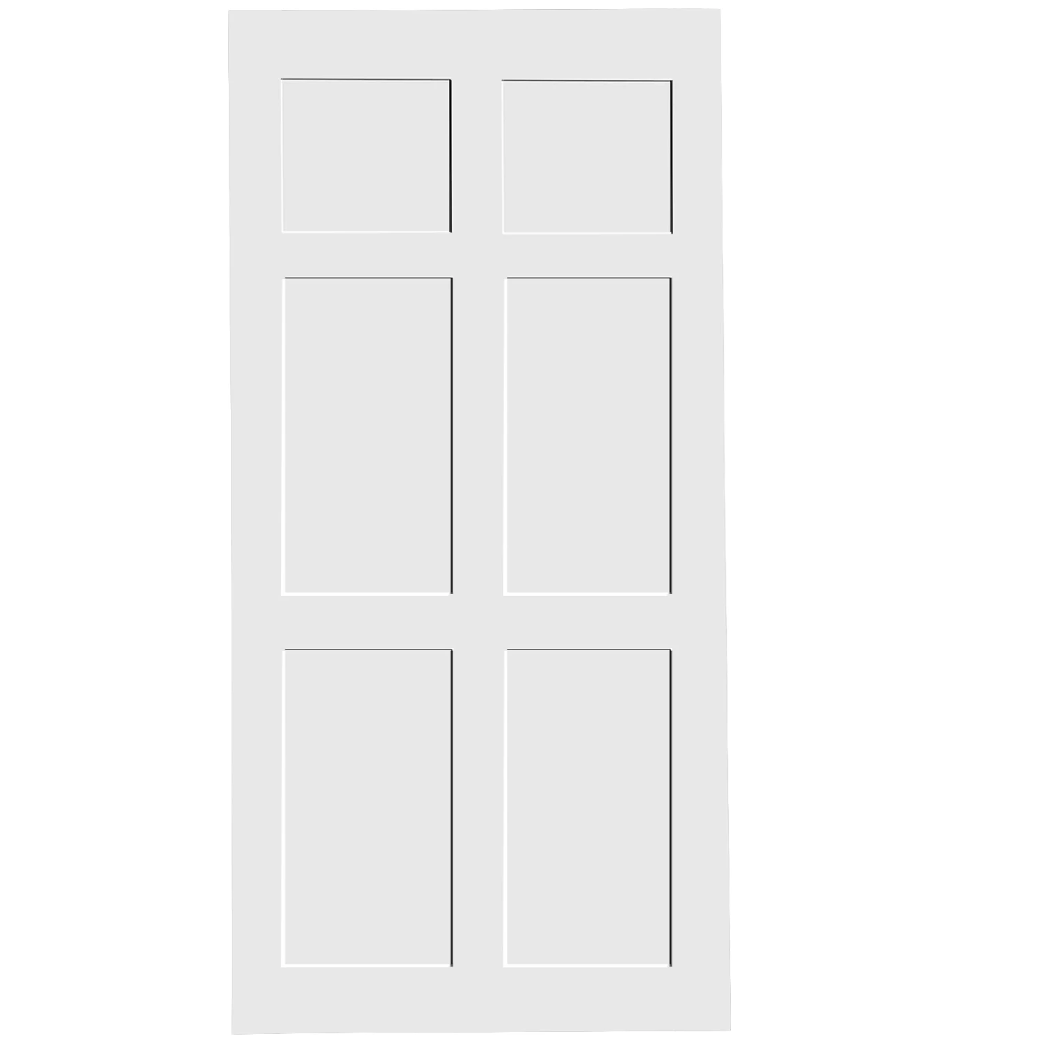 

CRAZY ELF 24" x 80" Six Panel Real Primed Door Slab, DIY Panel Door, Modern Interior Barn Door, Water-proof, Anti-deformation, P