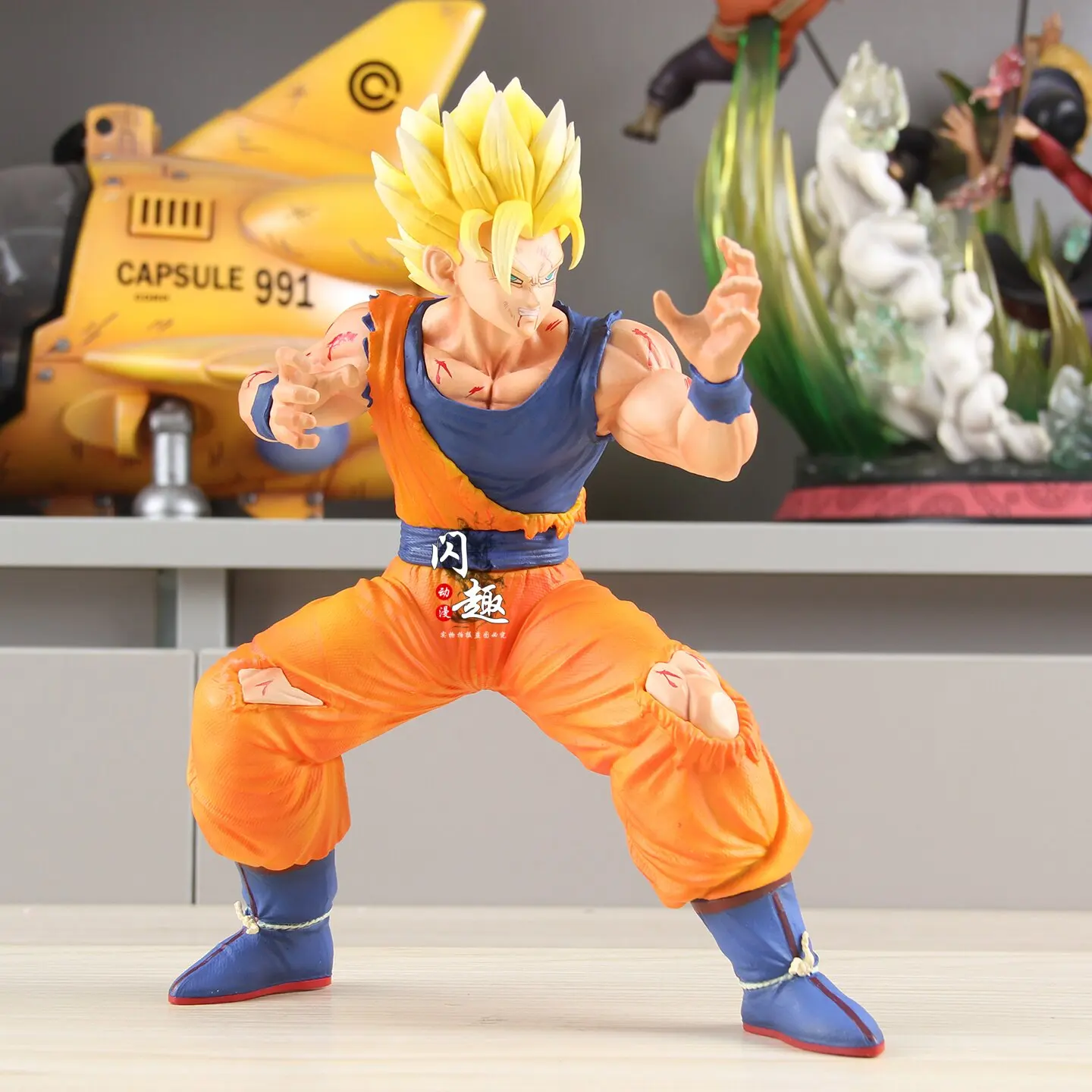 

В наличии: Фигурка Dragon Ball JackBang Super Saiyan 2 Гоку, поврежденная в бою, 23 см, аниме-статуэтка, коллекционная игрушка, подарок