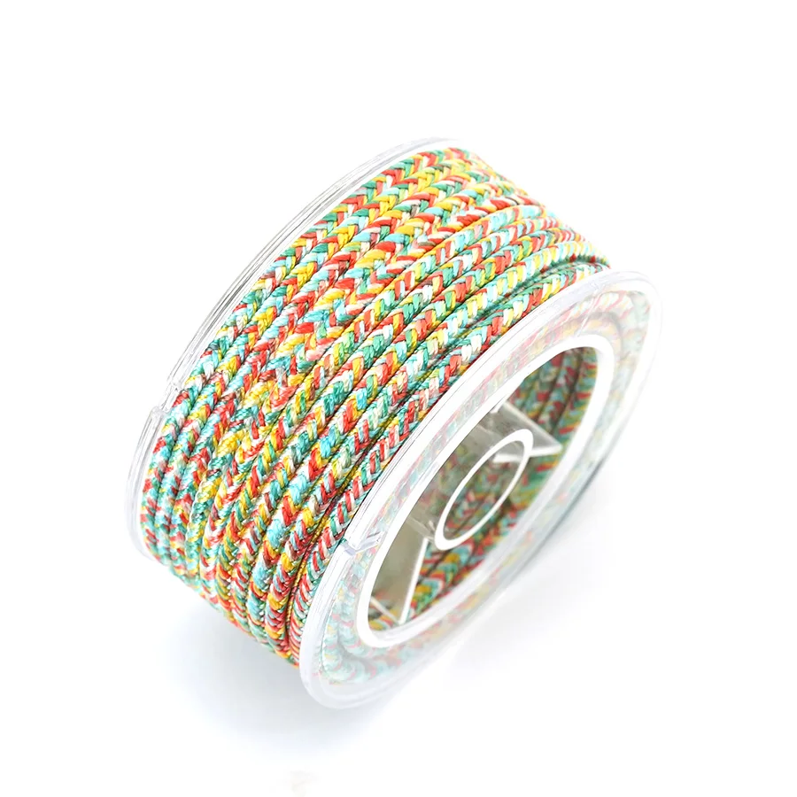 اليدوية المنسوجة حبل ملون لصنع المجوهرات 20 متر لكل لفة عالية الجودة دائم سوار ذاتي الصنع قلادة خلخال بالجملة